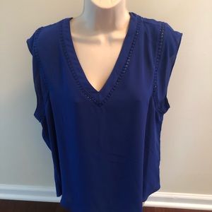 41 Hawthorn Royal Blue Sleeveless New Blouse XL